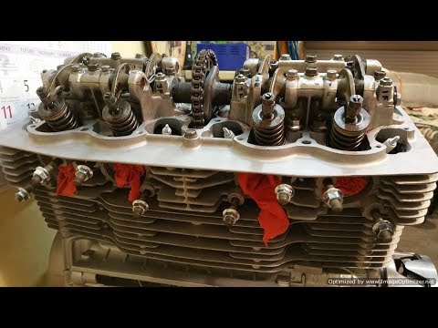 CB750 Restoration Part16 - Fitting and Setting Up the Head and Overhead Gear