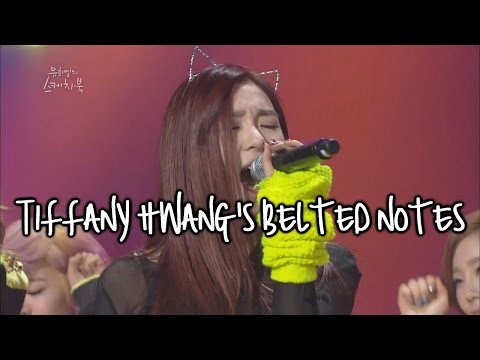 Tiffany Hwang's Live Belted Notes Compilation