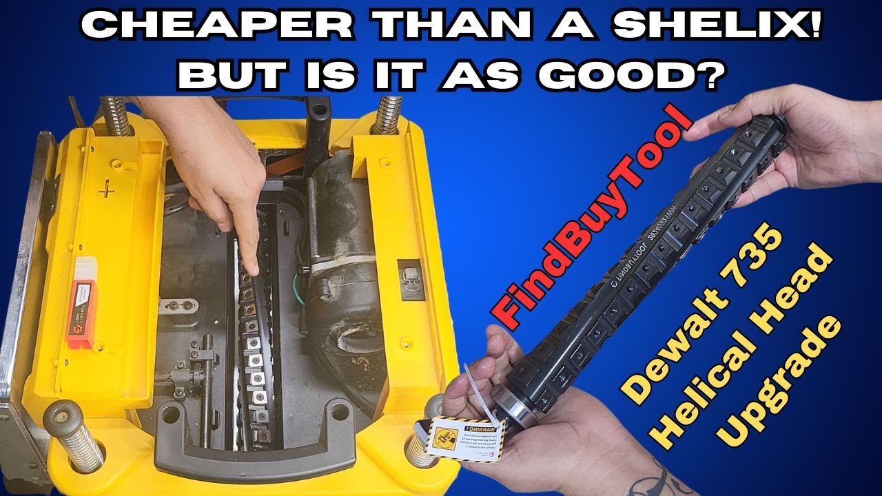 Dewalt 735 Planer Helical Head Upgrade On a Budget--FindBuyTool Helical Head Installation And Review