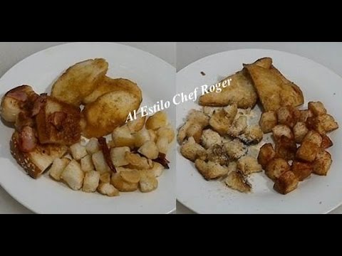 COMO HACER CROUTONES, El tutorial definitivo, Escuela de cocina #48, como hacer croutones