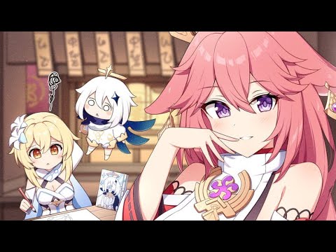 paimon imitate yae miko (jp)