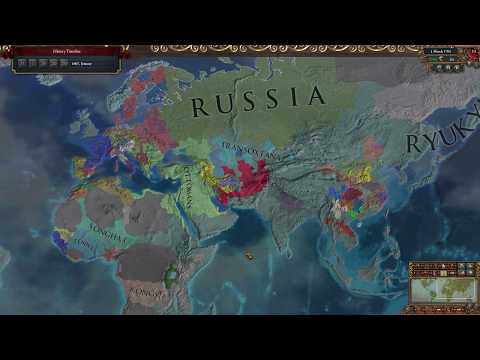 EU4 Ryukyu Three Mountains World Conquest Timelapse