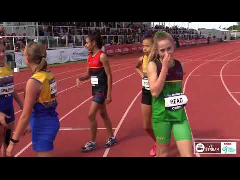 U13 Womens 200m Hurdles - Final 1 - 2018 Coles Little Athletics Championships