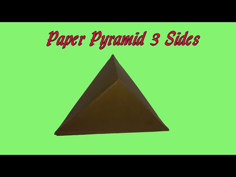 Paper Pyramid | Simple 3-sided Pyramid Folding // Craft - DIY