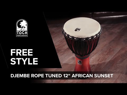 Джембе TOCA Freestyle Rope Tuned SFDJ-12F (12") Fiesta Red - фото 1 - id-p2976811752