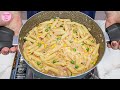 CREAMY ONE POT PASTA EASIEST AND FASTEST IN THE WORLD AND THE SAUCE IS JUST MIXED