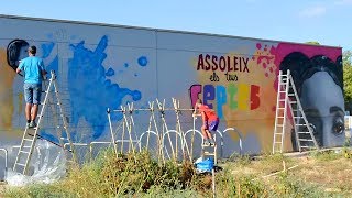Graffiti en la Escola Mediterrània de Les Roquetes