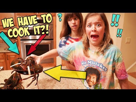 WE LET OUR KIDS COOK LIVE LOBSTERS!! Video