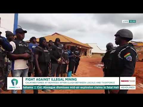 Fight Against Illegal Mining: Calm Restored in Bonteso After Clash Between Locals & Taskforce