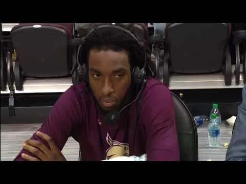 ESPN+ Postgame Reaction - TXST Men vs. App State   Sun Belt Tournament Quarterfinals