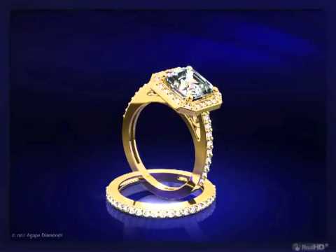2.30Ct Asscher Cut Engagement Ring in Yellow Gold