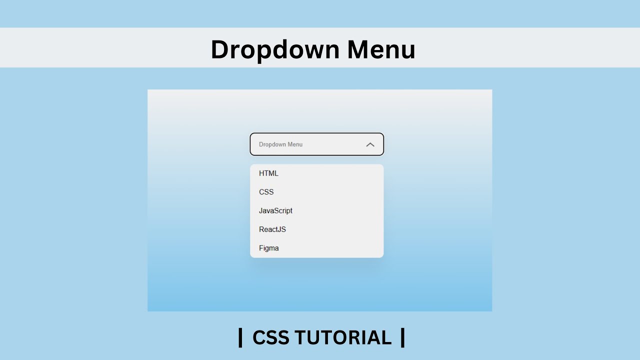 Dropdown Menu Using Html CSS JS with Source Code