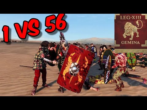 🔻Legionary Pullo VS 56 Barbarians 😱| Rome 2 Total War