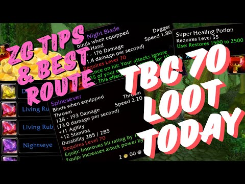 TBC Pre-Patch | Farm Lvl 70 Epics & Rare Gems Farm - New ZG Route!