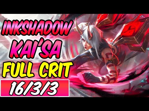 FULL CRIT KAI'SA GAMEPLAY | INKSHADOW KAI'SA |  Build & Runes | League of Legends