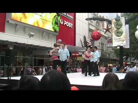 Ceroc modern jive   - Ausdance SA christmas showcase - Rundle mall