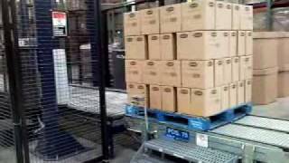 Pallet gets shrink wrapped