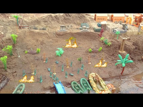 Beach:plastic army men #stopmotion war (#toysoldiers )