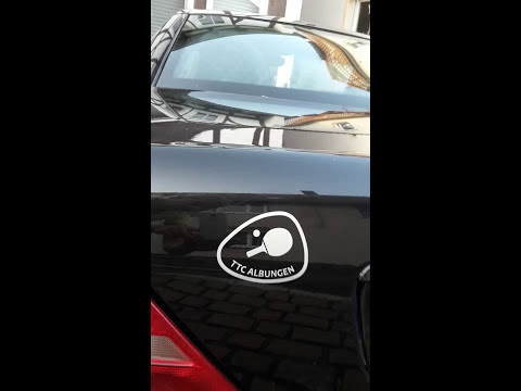 TTC Albungen: So wird der Auto-Aufkleber angebracht