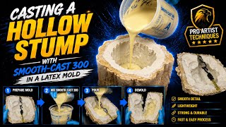 Learn to Hollow Cast, Plastic Poured Wood Stump, Reinforced bottom || Peregrine Falcon