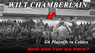 Wilt Chamberlain flexing his shooting range late in final moments of G6 ECF vs Boston