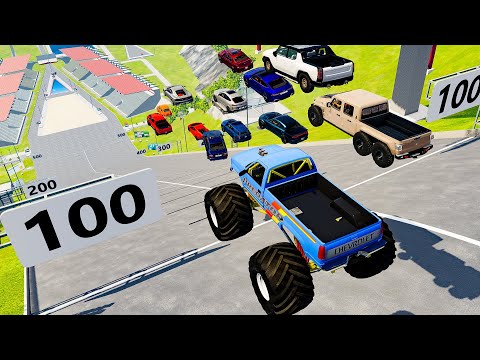 Which Car Can Jump The Longest ? - BeamNG Drive