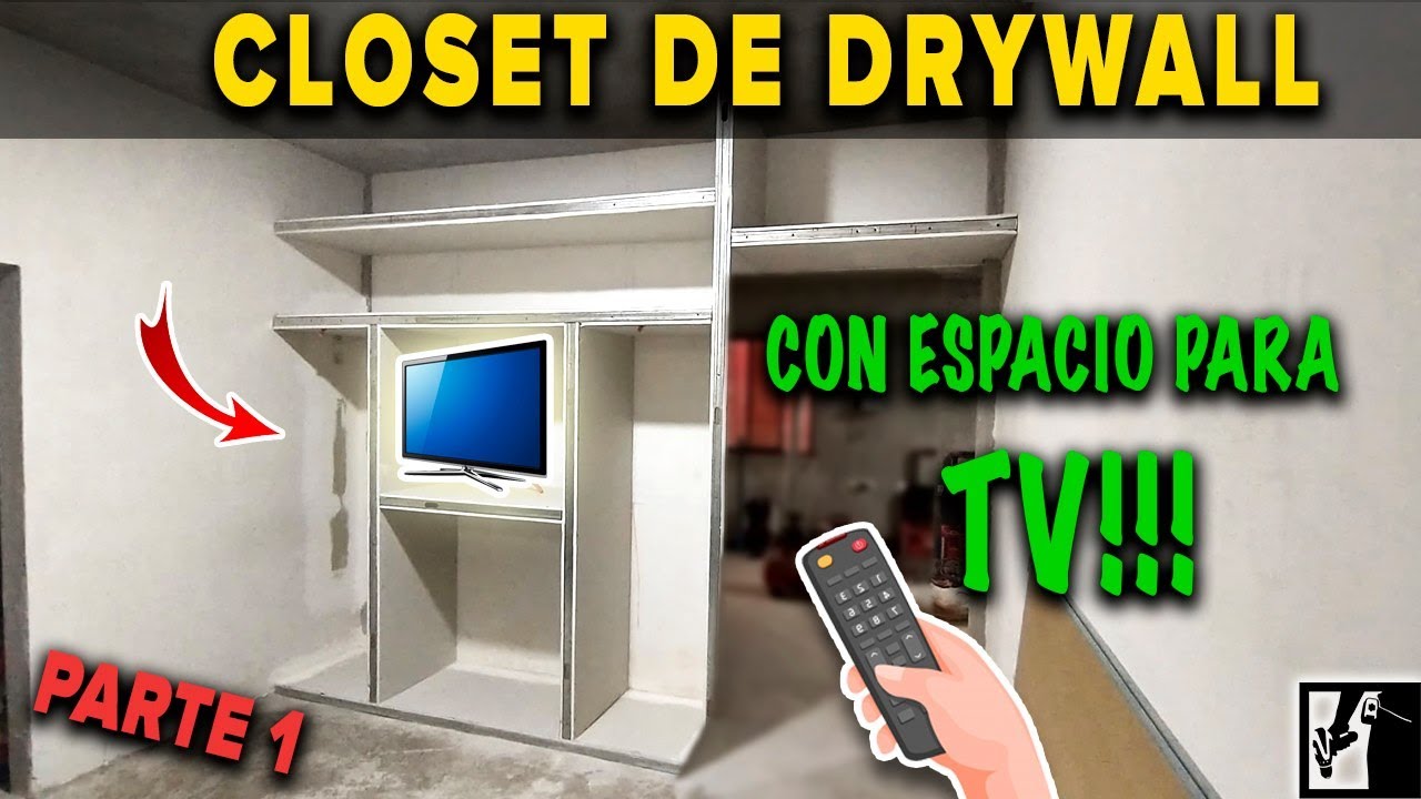 👩‍❤️‍👨 Closet para 2 personas con espacio para TV 📺 || Drywall - Parte 1 || Los Bestauradores