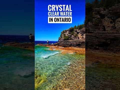 Grotto Tobermory - Crystal Clear Water #travelcanada #tobermory #grotto #ontario #beaches #hiking