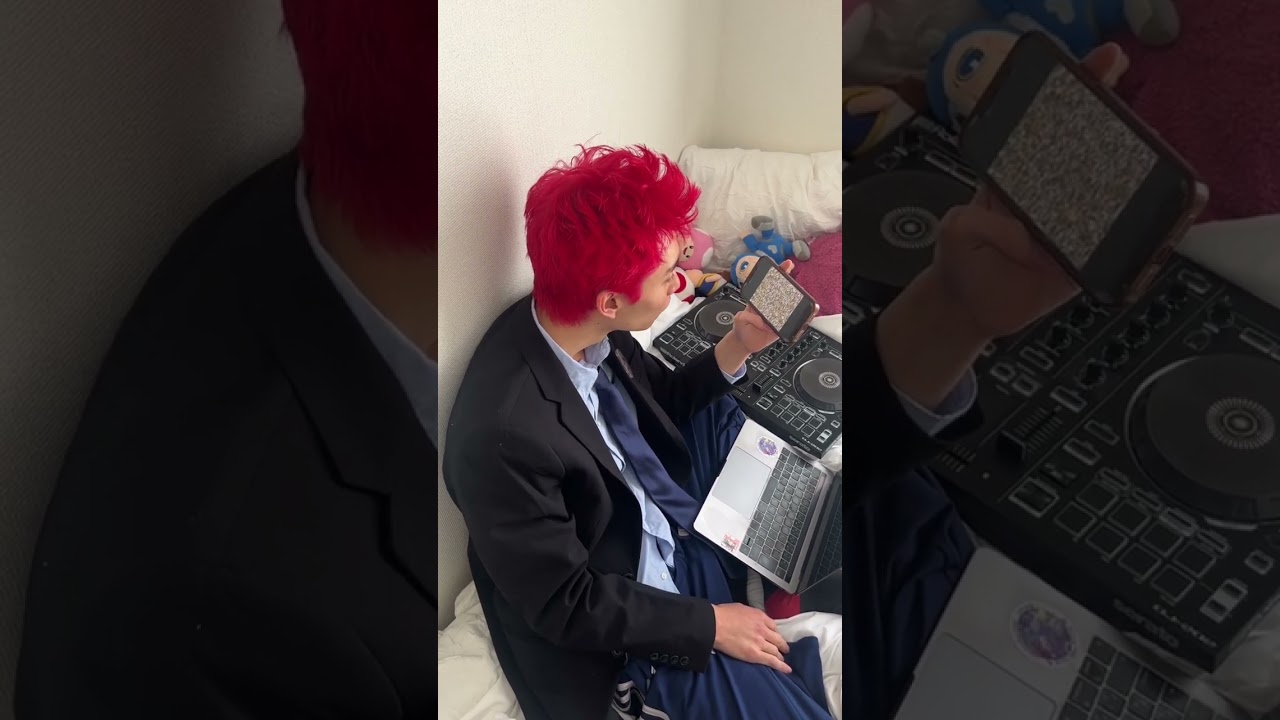 ビビりな彼氏にホラー映像見せてみたら面白すぎたwww #shorts #るあげ #カップル