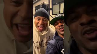 Maestro Fresh Wes &amp; LLCoolJ backstage at the BC Lions pre game in Vancouver 🇨🇦 #hiphop #shorts