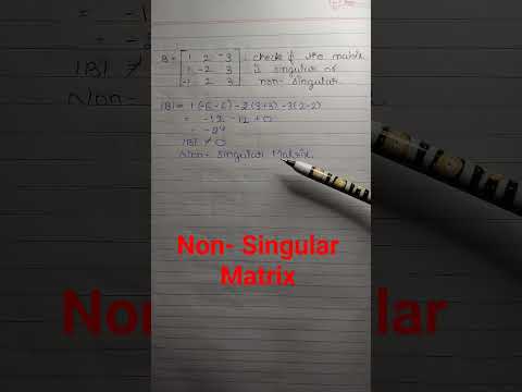 Find Non- Singular matrix🤩🤩 #nonsingularmatrix #engineeringcourse #maths