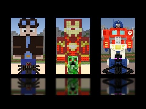 Monster School: Build Battle Compilation | Youtubers | Superheroes | Robots - Minecraft Animation