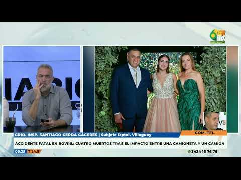 Crio Insp Cerda Cáceres - Accidente fatal en Bovril se cobró la vida de los cuatro integrantes
