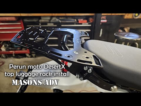 Perun Moto DesertX top luggage rack install