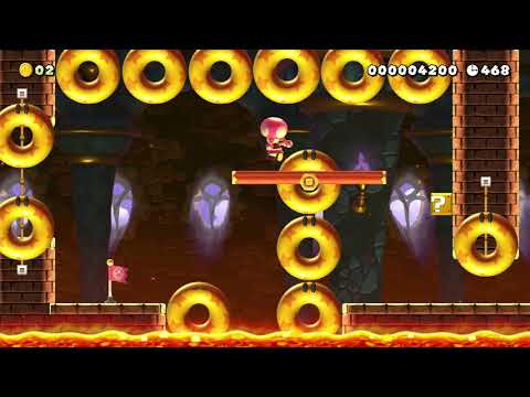 World 7-C Kamek's Bouncy Castle by 3rd Bunny - Super Mario Maker 2 - No Commentary 1ca