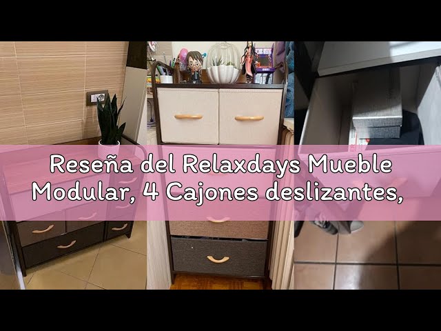 Vídeo relacionado con Relaxdays Mueble Modular, 7 Cajones deslizantes, Balda, Cestas Plegables, Cómoda de Tela, 79 x 80 x 31,5 cm, Marrón, c