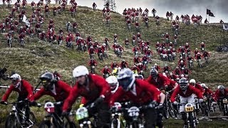 Gee Atherton hunts down 400 mountain bikers - Red Bull Fox Hunt 2013