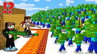 ماين كرافت : حماية البيت من جيش الزومبي ولكن كل دقيقة اتحول قيم مود !!؟ 🔥😱