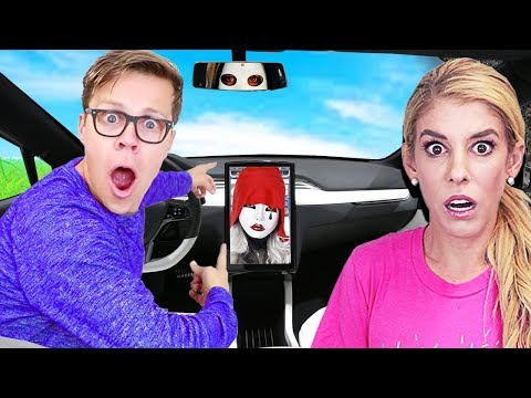 24 Hours Trapped inside New Tesla! Game Master Age Challenge?! | Matt and Rebecca