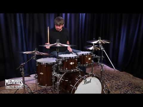 Pearl Masterworks Drum Set 22/10/12/16 - Black Mist over Zebrawood