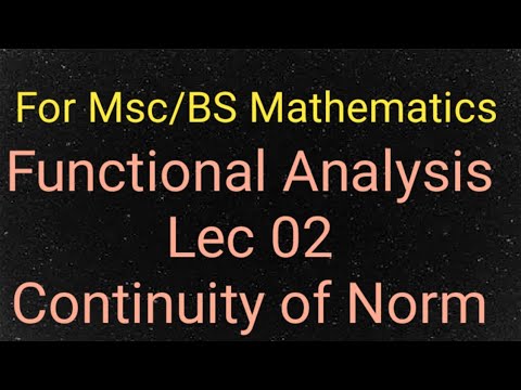 Functional Analysis. Lec 02. Norm function is uniformly continuous. Continuity of norm.