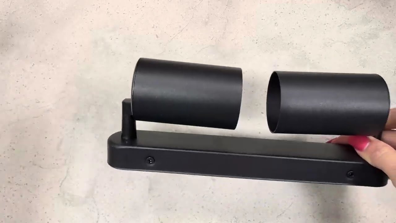 Накладной поворотный светильник спот Ledcoin ML314-2 черный под лампу (80376)