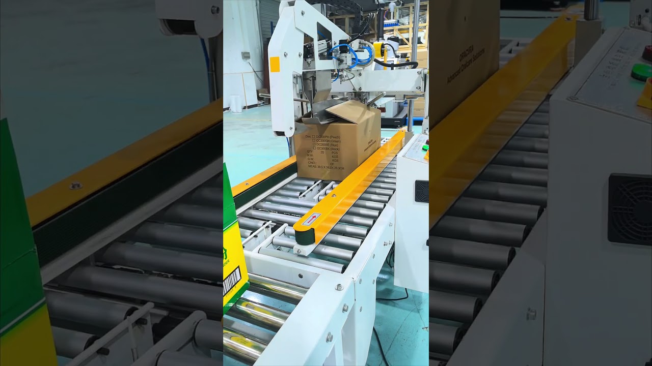 📦 Fully automatic carton sealing and packing machine #cartonfoldingmachine #manufacturing #machine