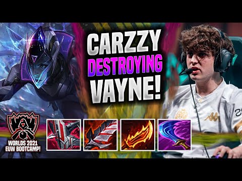 CARZZY DESTROYING WITH VAYNE! 🔥WORLDS BOOTCAMP EUW🔥 - MAD Carzzy Plays Vayne ADC vs Samira! |