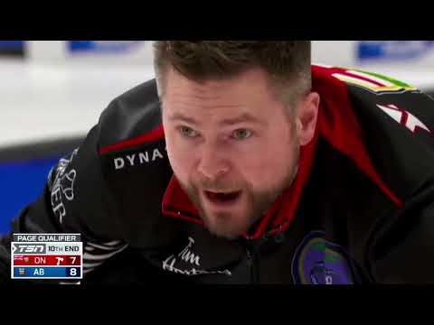 #AGITopShots - 2023 Tim Hortons Brier - Ontario's Mike McEwen slash double for the win