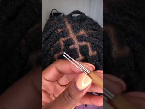 Make your dreads lock faster crochet needle #dreadhead #dreads