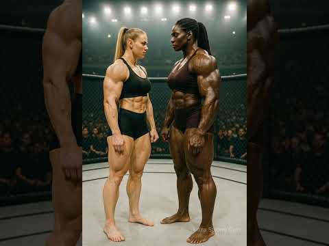 Muscular Strong Woman Wrestling Showdown in the Ring! 🔥👊