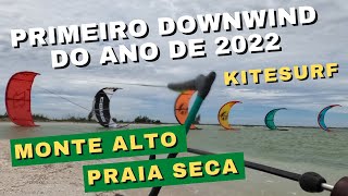Primeiro Downwind do Ano de 2022 - Kitesurf na Laguna de Araruama - de Monte Alto at Praia Seca