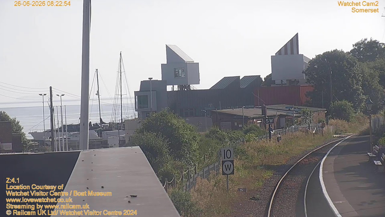 Live webcam view of Watchet Harbour and West Somerset Railway