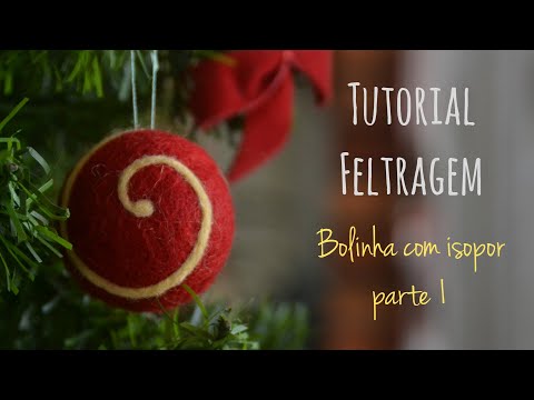 Needle Felting Tutorial - Fast Christmas ball - Part 1/2